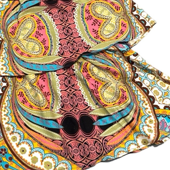 Ces Femme Border Print Tiered Midi Skirt - Picture 14 of 16